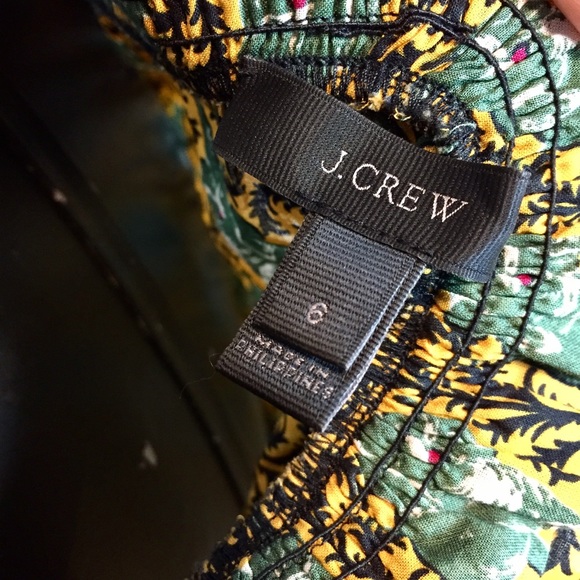 J. Crew Ratti Elephant Off Sholder Ruffle Top Sz 6 - Picture 7 of 8